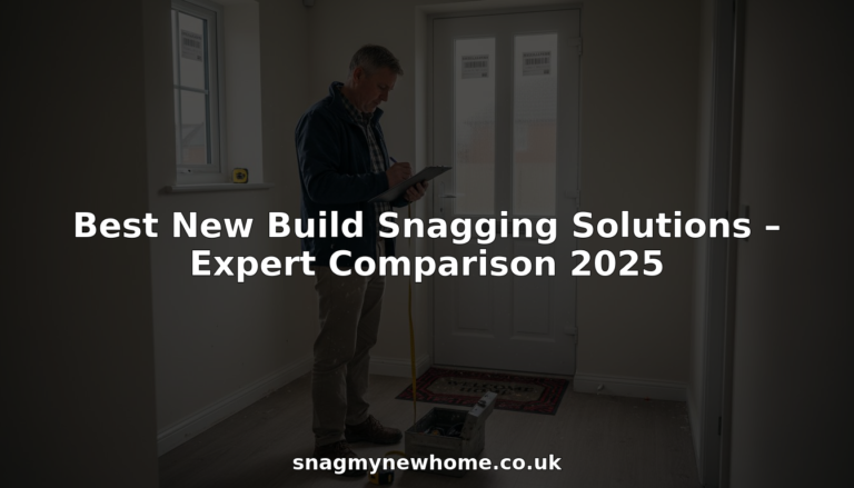 Best New Build Snagging Solutions – Expert Comparison 2025